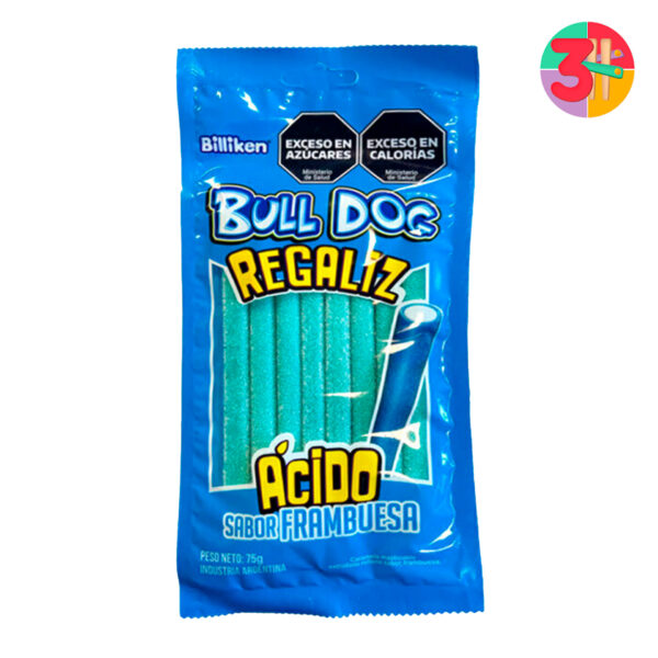 CARAMELO BULLDOG REGALIZ FRAMBUESA 75 GRS