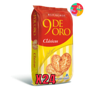 BIZCOCHO 9 DE ORO CLASICO 24 UN X 200 GRS (CAJA)