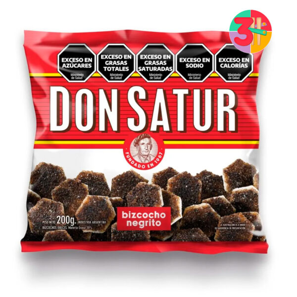 BIZCOCHO DON SATUR NEGRA 200 G