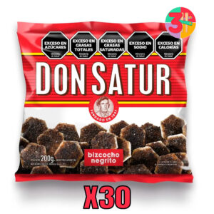 BIZCOCHO DON SATUR NEGRA 30 UN X 200 G (CAJA)