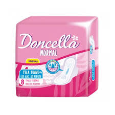 TOALLA DONCELLA NORMAL TELA SUAVE CON ALAS SIN DEO 8UN (ROJO)